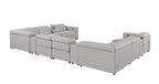 1208 12 Piece U-Shaped Leather Sectional Sofa with 4 Power Recliners & Power Headrest
