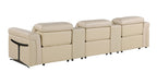 1126 Divanitalia 5-Piece Modular Power Reclining Sofa in Top Grain Italian Leather with 3 Power Recliners & Power Headrests