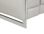 636 Divanitalia Light Gray Chair with Adjustable Headrest in Top-grain Italian Leather