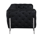 970 Divanitalia Loveseat in Top-grain Italian Leather - Black - SKU 970-L-BLACK