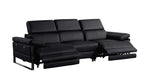 1246 Divanitalia Modular Power Dual Reclining Sofa, Loveseat, and Chair Set with Power Headrests - Top Grain Italian Leather - Black - SKU 1246-BLACK-6.5-HT-3PC - view 6