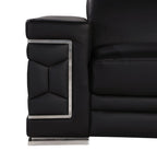 296 Modern Genuine Leather Sofa - Black - SKU 296-BLACK-S - view 9