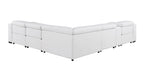 1208 6-Piece L-Shaped Leather Reclining Sectional Sofa with 3 Power Recliners