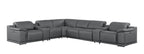 2679 8-Piece L-Shaped Power Reclining Sectional Sofa in Genuine Leather - 4 Recliners
