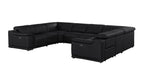 2679 8-Piece U-Shaped Power Reclining Sectional Sofa in Genuine Leather - 4 Recliners