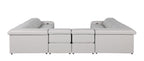 1116 Divanitalia 8-Piece U-Shaped Sectional Sofa in Top Grain Italian Leather with 4 Power Recliners & Power Headrests - Light Grey - SKU 1116-LT_GREY-8PC-4PWR-U-NC-SECT-GROUP - view 7
