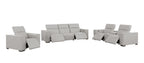 1208 Modular Leather Set with 5 Power Recliners & Power Headrests - Light Grey - SKU 1208-LT-GREY-7.5-HT-3PC - view 4