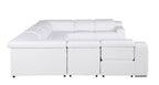 1116 Divanitalia 8-Piece U-Shaped Sectional Sofa in Top Grain Italian Leather with 4 Power Recliners & Power Headrests - White - SKU 1116-WHITE-8PC-4PWR-U-NC-SECTIONAL-GROUP - view 6