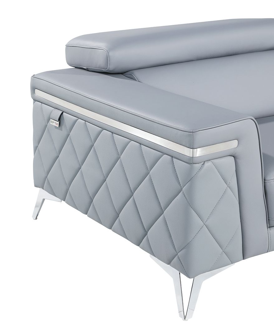 1140 Divanitalia Chair with Adjustable Headrest in Top-grain Italian Leather