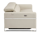 990 Divanitalia Power Reclining Arm Chair with Power Headrest in Top-grain Italian Leather - Beige - SKU 990-BEIGE-CH - view 5
