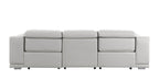 9762 Divanitalia 3-Piece Modular Power Reclining Sofa with 2 Power Recliners in Top Grain Italian Leather