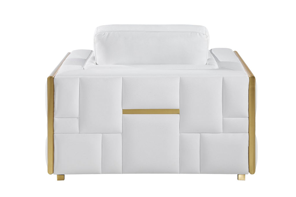 1130 Divanitalia Chair in Top-grain Italian Leather - White - SKU 1130-WHITE-CH - view 4