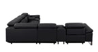 1246 Divanitalia 8-Piece L-Shaped Modular Power Reclining Sectional Sofa with 3 Power Recliners and Power Headrests - Top Grain Italian Leather