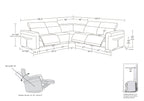 1126 Divanitalia 5-Piece L-Shaped Sectional Sofa in Top Grain Italian Leather with 3 Power Recliners & Power Headrests - Beige - SKU 1126-BEIGE-SEC-5PC-3PWR-SECTIONAL- GROUP - view 14