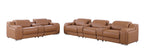 1116 Divanitalia 8-Piece Modular Power Reclining Sofa & Loveseat Set in Top Grain Italian Leather with 5 Power Recliners & Power Headrests - Cognac - SKU 1116-COGNAC-8.5-HT - view 3