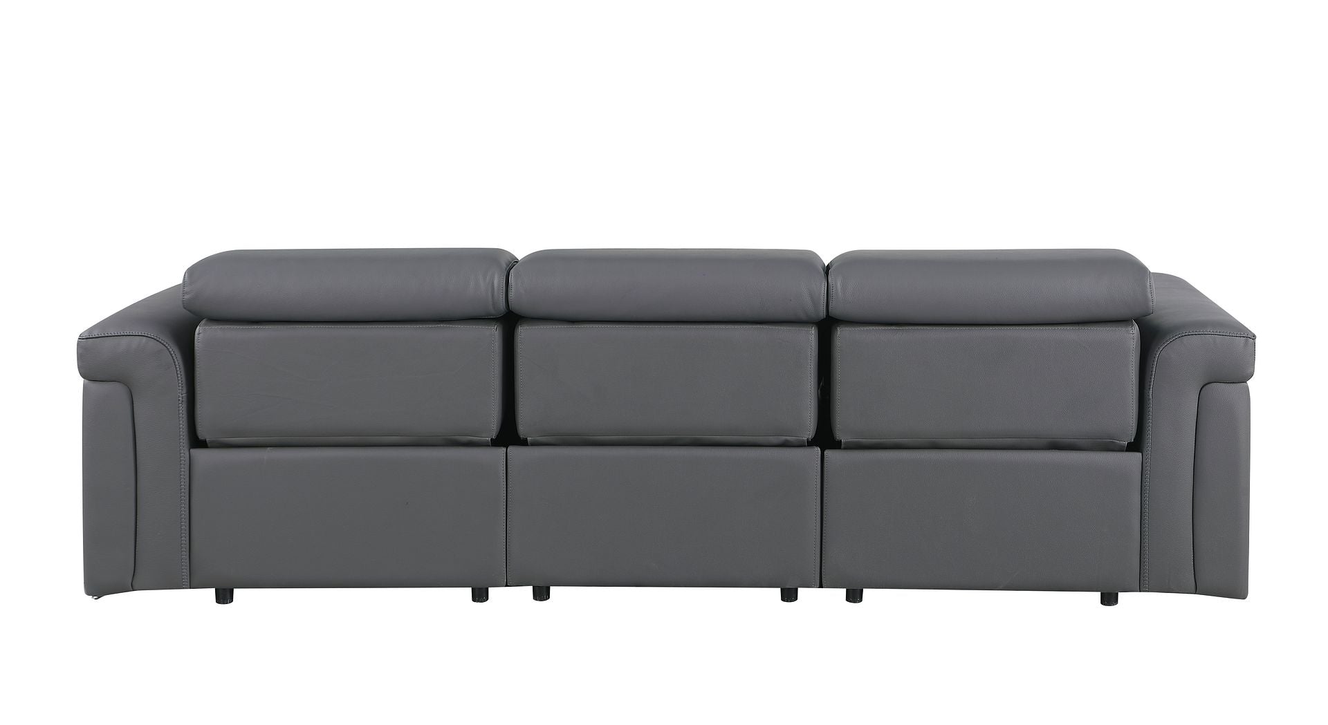 1126 Divanitalia 3-Piece Modular Power Reclining Sofa in Top Grain Italian Leather with 3 Power Recliners & Power Headrests