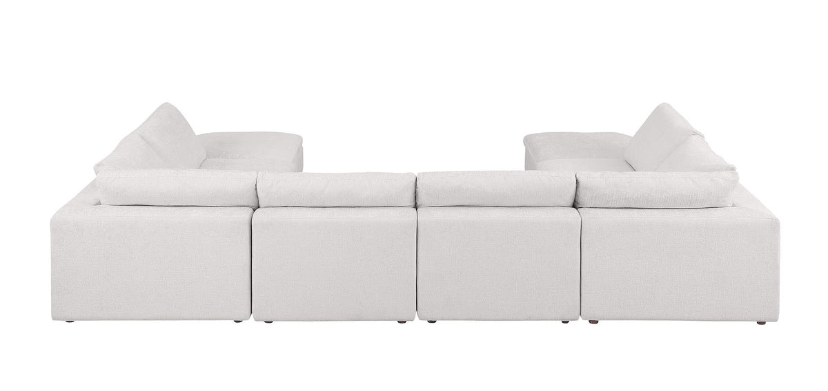 1100 Divanitalia 8-Piece Sectional Sofa with Chaise - Light Grey - SKU 1100-LT-GREY-FABRIC-8.6-U-CHAISE - view 5