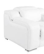 1116 Divanitalia Top Grain Italian Leather Power Reclining Chair with Power Headrests - White - SKU 1116-WHITE-CH - view 10