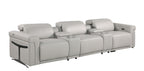 1126 Divanitalia 5-Piece Modular Power Reclining Sofa in Top Grain Italian Leather with 3 Power Recliners & Power Headrests