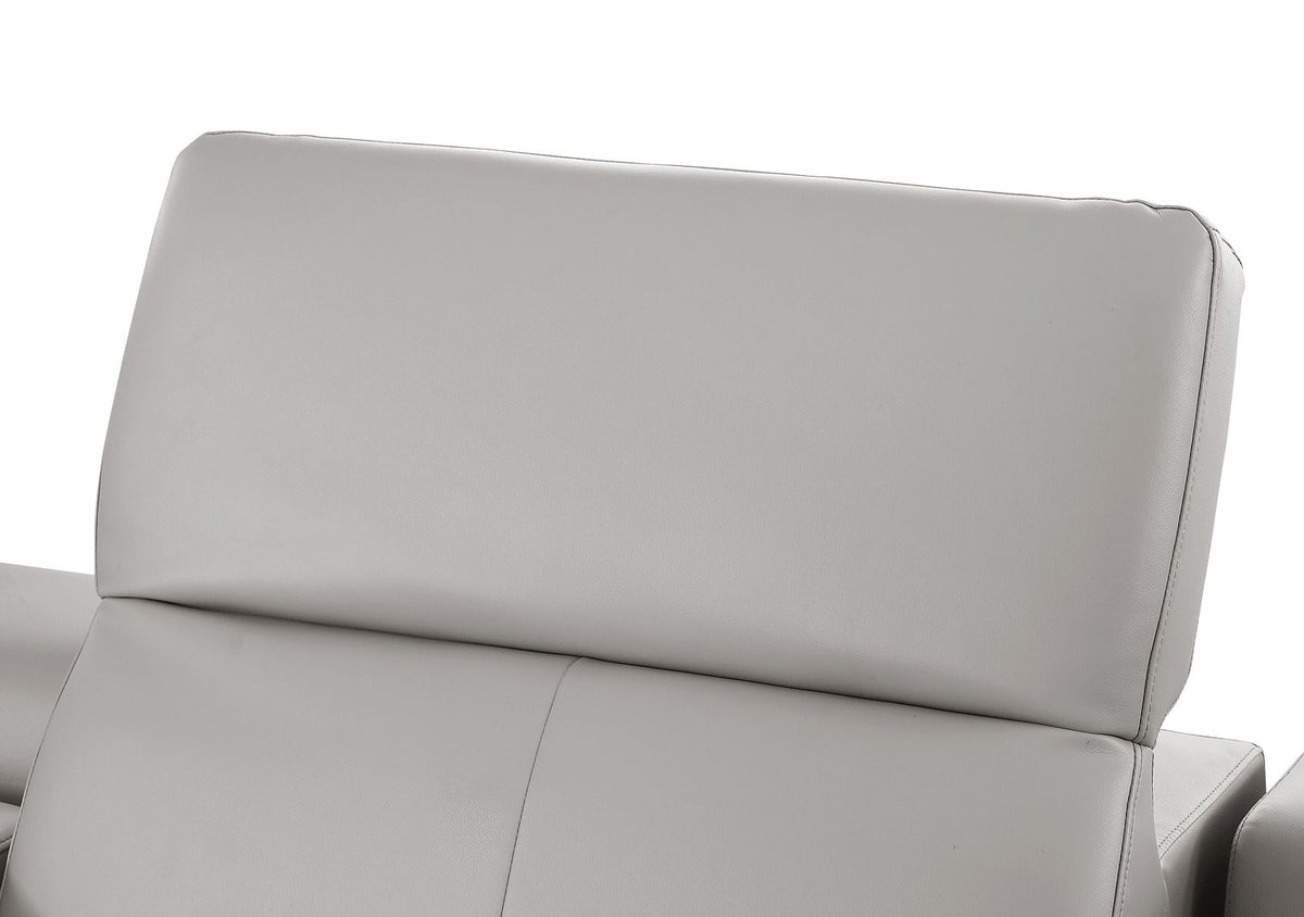1208 Modular Leather Set with 6 Power Recliners & Power Headrests - Light Grey - SKU 1208-LT-GREY-7.6-HT-3PC - view 14