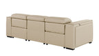 1224 Divanitalia 3-Piece Modular Power Reclining Sofa in Top Grain Italian Leather with 2 Power Recliners & Power Headrests