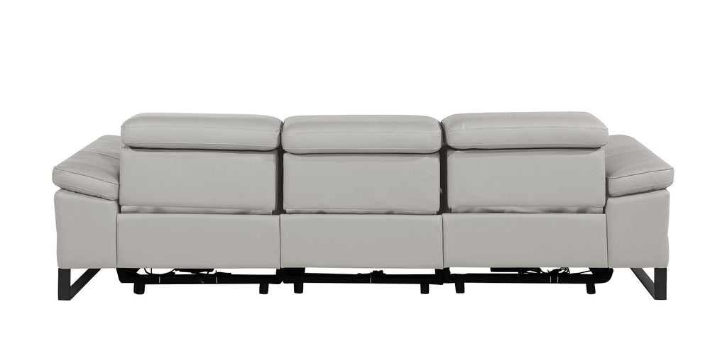 1246 Divanitalia Modular Power Triple Reclining Sofa with Power Reclining Headrests - Top Grain Italian Leather - Light Grey - SKU 1246-LT-GREY-3.3-HT - view 7