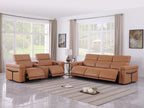 1126 Divanitalia 6-Piece Modular Power Reclining Sofa and Console Loveseat Set in Top Grain Italian Leather with 5 Power Recliners & Power Headrests - Cognac - SKU 1126-COGNAC-6.5-HT - view 2