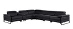 1246 Divanitalia 7-Piece L-Shaped Modular Power Reclining Sectional Sofa with 3 Power Recliners and Power Headrests - Top Grain Italian Leather