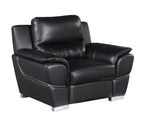 4572 Modern Genuine Leather Chair - Black - SKU 4572-CH-BLACK - view 2