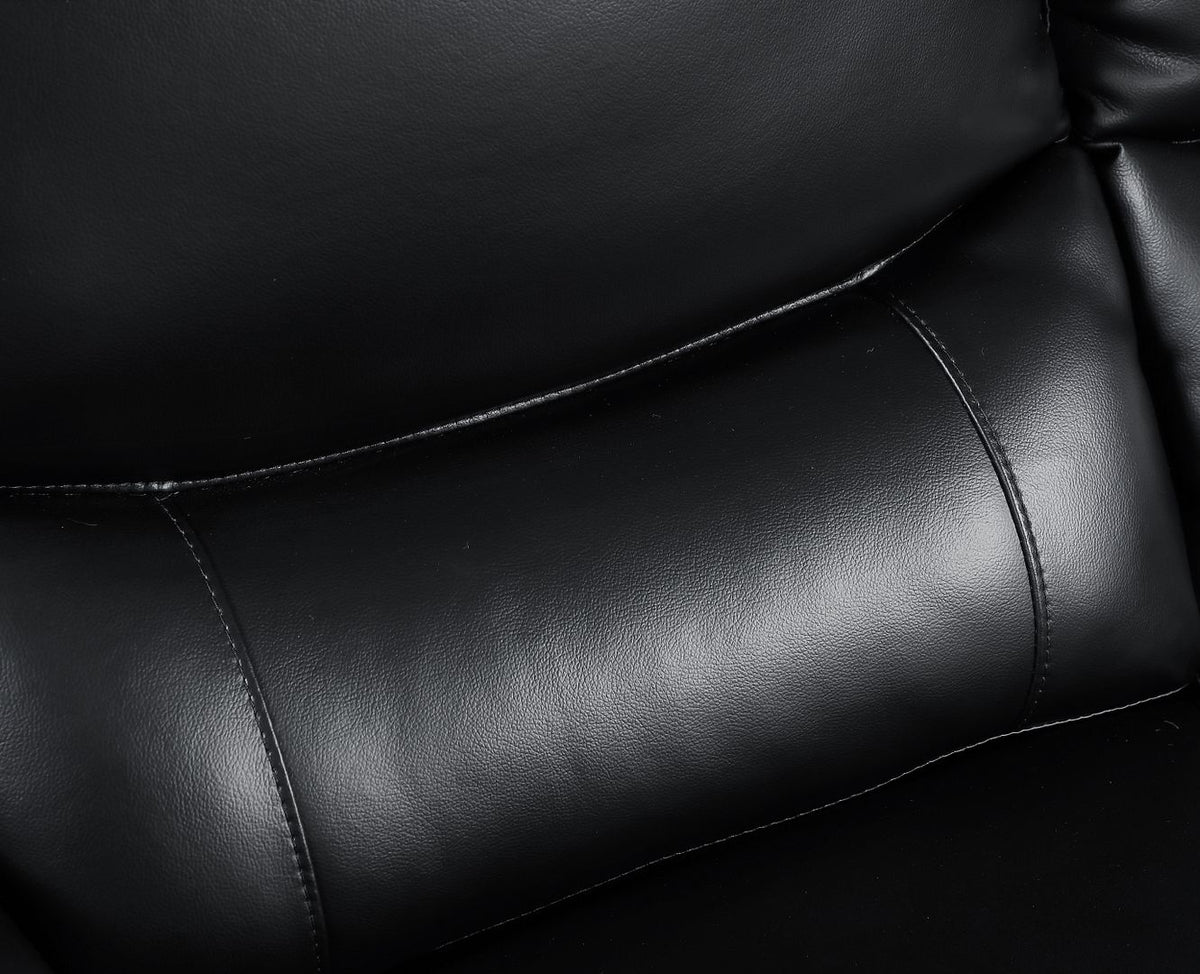 4572 Modern Genuine Leather Sofa - Black - SKU 4572-S-BLACK - view 4