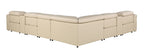 1126 Divanitalia 8-Piece L-Shaped Sectional Sofa in Top Grain Italian Leather with 4 Power Recliners & Power Headrests