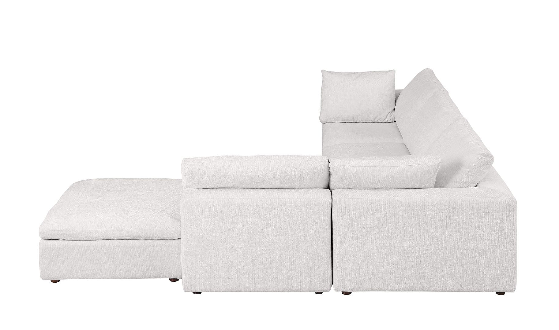 1100 Divanitalia 5-Piece Right Arm Facing 3-Seat Sectional Sofa - Top-grain Italian Leather