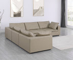 1100 Divanitalia 5-Piece L-Shaped Sectional Sofa - Top-grain Italian Leather