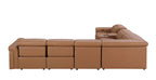 1126 Divanitalia 7-Piece L-Shaped Sectional Sofa in Top Grain Italian Leather with 3 Power Recliners & Power Headrests - Cognac - SKU 1126-COGNAC-SEC-7PC-3PWR-SECTIONAL-GROUP - view 7