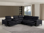 1246 Divanitalia 6-Piece L-Shaped Modular Power Reclining Sectional Sofa with 3 Power Recliners and Power Headrests - Top Grain Italian Leather - Black - SKU 1246-BLACK-6PC-3PWR-SECTIONAL - view 2
