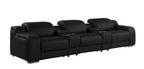 1116 Divanitalia 5-Piece Modular Power Reclining Sofa in Top Grain Italian Leather with 3 Power Recliners & Power Headrests
