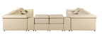9762 Divanitalia 12-Piece U-Shaped Top Grain Italian Leather Sectional Sofa with 4 Power Recliners
