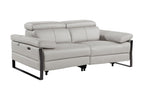 1246 Divanitalia Modular Power Triple Reclining Sofa, Loveseat, and Chair Set with Power Headrests - Top Grain Italian Leather - Light Grey - SKU 1246-LT-GREY-6.6-HT-3PC - view 7