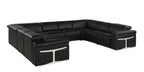 1126 Divanitalia 8-Piece U-Shaped Sectional Sofa in Top Grain Italian Leather with 4 Power Recliners & Power Headrests
