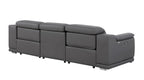 9762 Divanitalia 3-Piece Modular Power Reclining Sofa with 2 Power Recliners in Top Grain Italian Leather