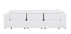 1126 Divanitalia 3-Piece Modular Power Reclining Sofa in Top Grain Italian Leather with 3 Power Recliners & Power Headrests
