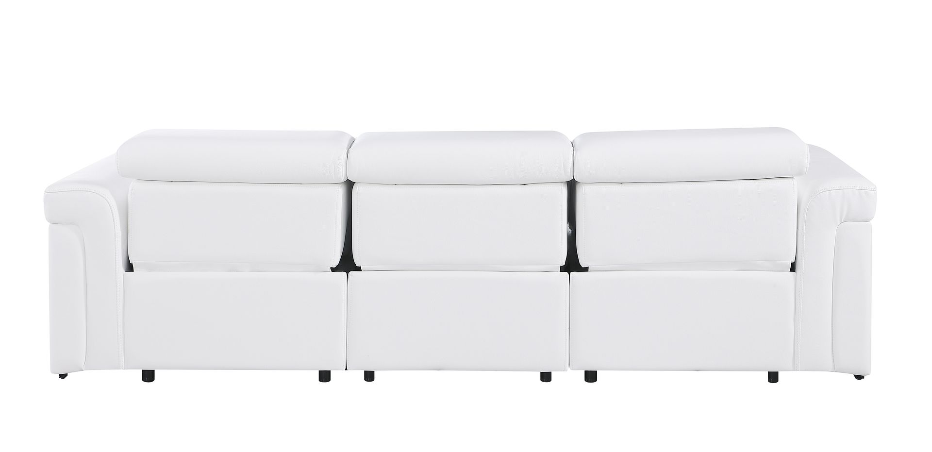 1126 Divanitalia 3-Piece Modular Power Reclining Sofa in Top Grain Italian Leather with 3 Power Recliners & Power Headrests