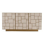 Auer - Mid-Century Modern Cream Ash + Gold Buffet