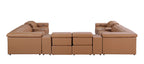 1126 Divanitalia 12-Piece U-Shaped Sectional Sofa in Top Grain Italian Leather with 4 Power Recliners & Power Headrests - Cognac - SKU 1126-COGNAC-12PC-4PWR-U-SECTIONAL-GROUP - view 7