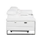 1246 Divanitalia Top Grain Italian Leather Console Loveseat with Power Headrest - White - SKU 1246-WHITE-3.2-HT - view 8