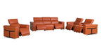 1126 Divanitalia 7-Piece Modular Power Reclining Sofa, Loveseat & Chair Set in Top Grain Italian Leather with 5 Power Recliners & Power Headrests - Camel - SKU 1126-CAMEL-7.5-HT-3PC - view 4