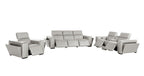 1224 Divanitalia 7-Piece Modular Power Reclining Sofa, Loveseat & Chair Set in Top Grain Italian Leather with 6 Power Recliners & Power Headrests - Light Grey - SKU 1224-LT-GREY-7.6-HT-3PC - view 4