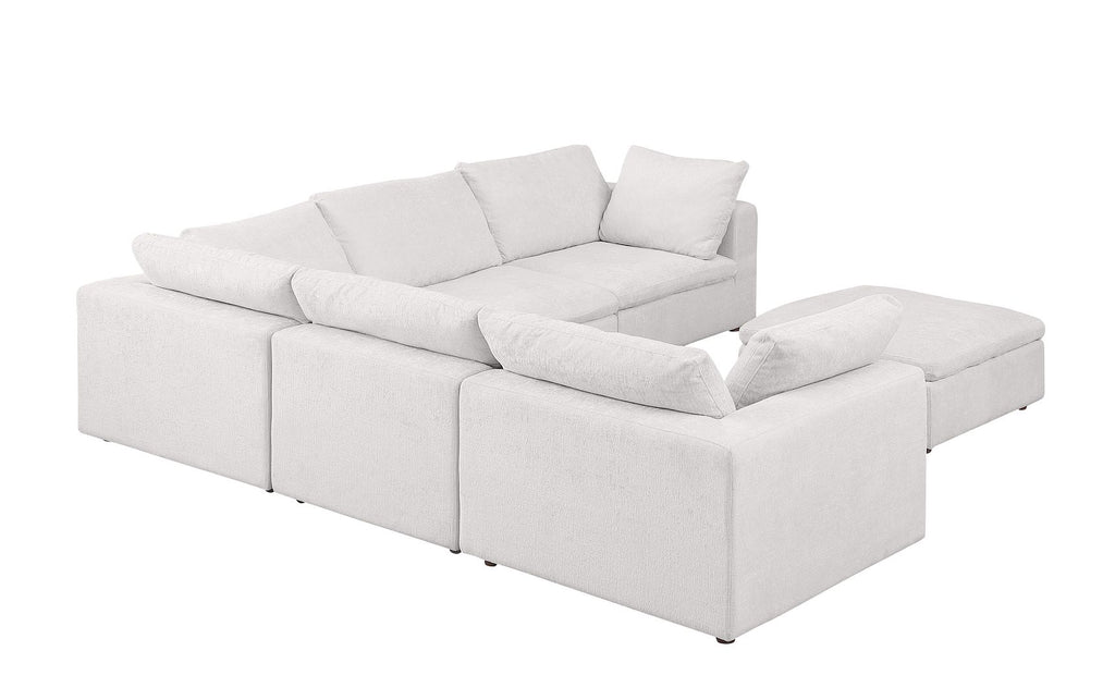 1100 Divanitalia 6-Piece L-Shaped Sectional Sofa - Top-grain Italian Leather