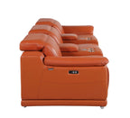 9762 Divanitalia 5-Piece Modular Power Reclining Sofa and Loveseat Set with 3 Power Recliners in Top Grain Italian Leather