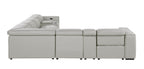 1224 Divanitalia 8-Piece L-Shaped Sectional Sofa in Top Grain Italian Leather with 3 Power Recliners & Power Headrests - Light Grey - SKU 1224-LT-GREY-8PC-3PWR-SECTIONAL - view 6